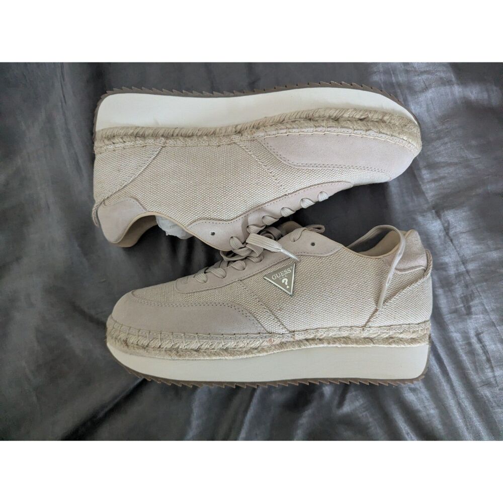 GUESS Stefen Platform Sneakers Light Natural Women's Size 10 - Picture 2 of 8
